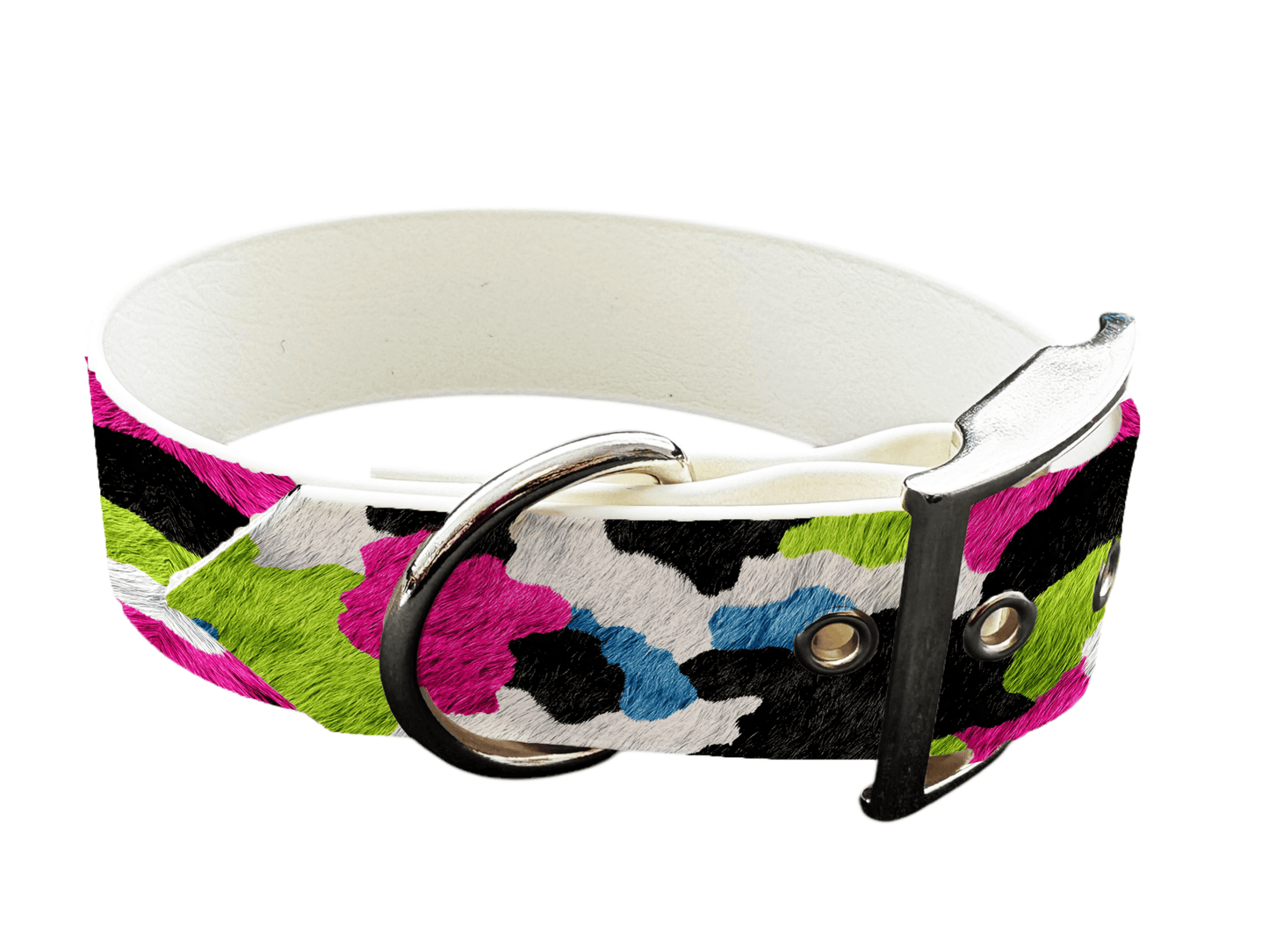 L'atelier du Fourmilier Colliers 272 Collier large pour chien en BioThane® imprimé – Collection fourrures et pelages – 25mm