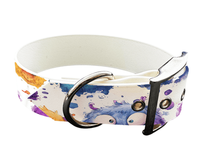 L'atelier du Fourmilier colliers 281 Collier large pour chien en BioThane® imprimé – Collection Halloween– 38mm