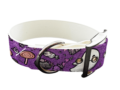 L'atelier du Fourmilier colliers 285 Collier pour chien en BioThane® imprimé – Collection Halloween– 19mm