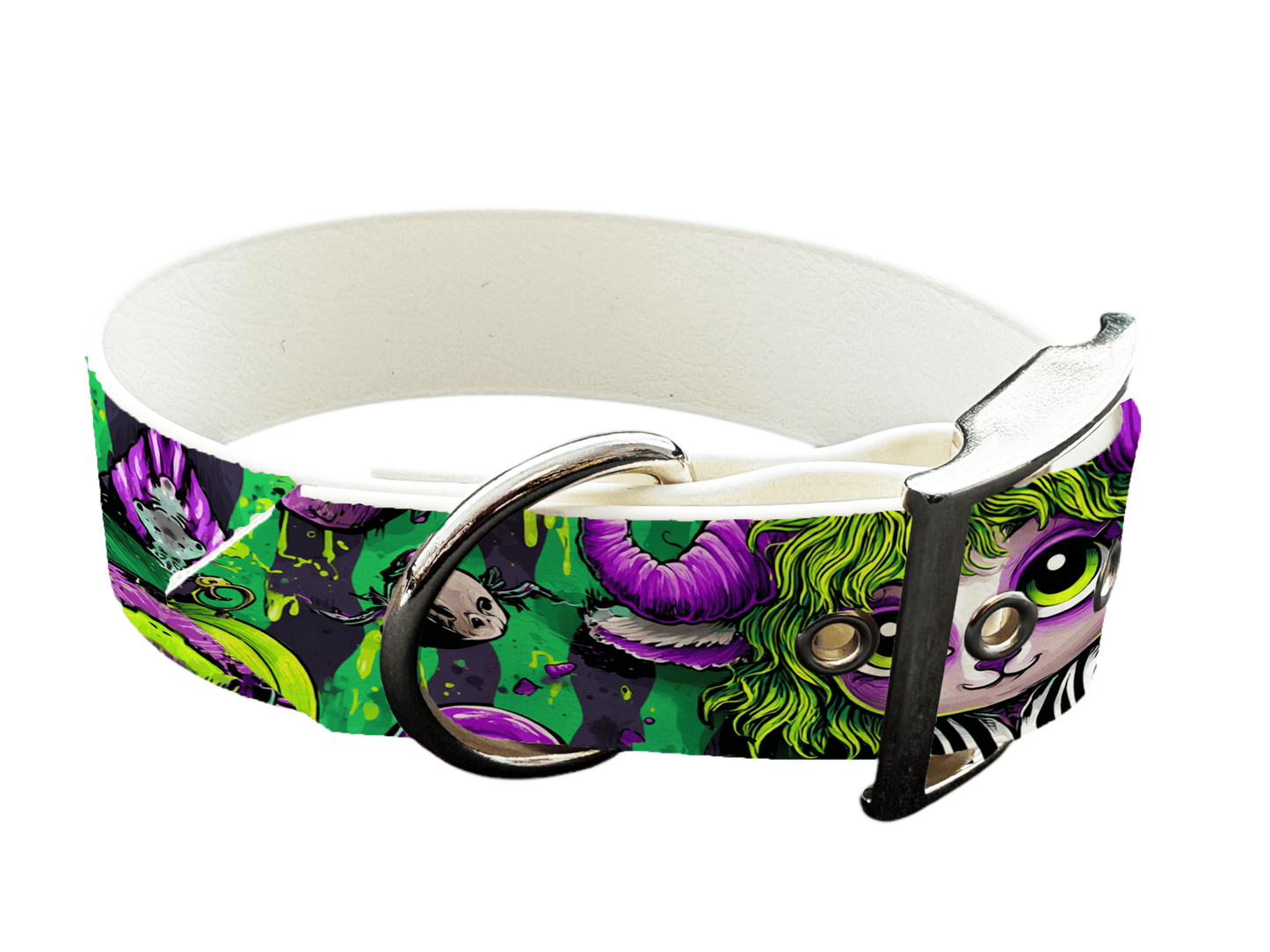 L'atelier du Fourmilier colliers 287 Collier pour chien en BioThane® imprimé – Collection Halloween– 19mm