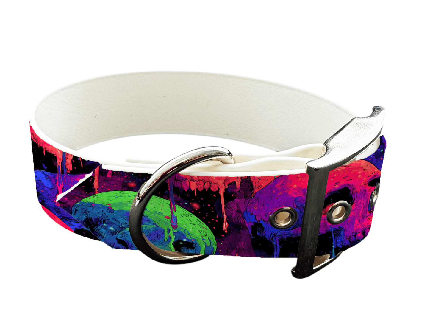 L'atelier du Fourmilier colliers 288 Collier pour chien en BioThane® imprimé – Collection Halloween– 19mm