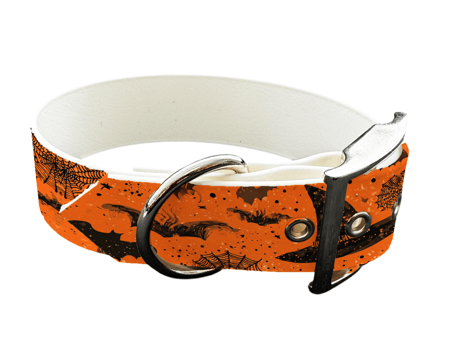 L'atelier du Fourmilier colliers 290 Collier pour chien en BioThane® imprimé – Collection Halloween– 19mm