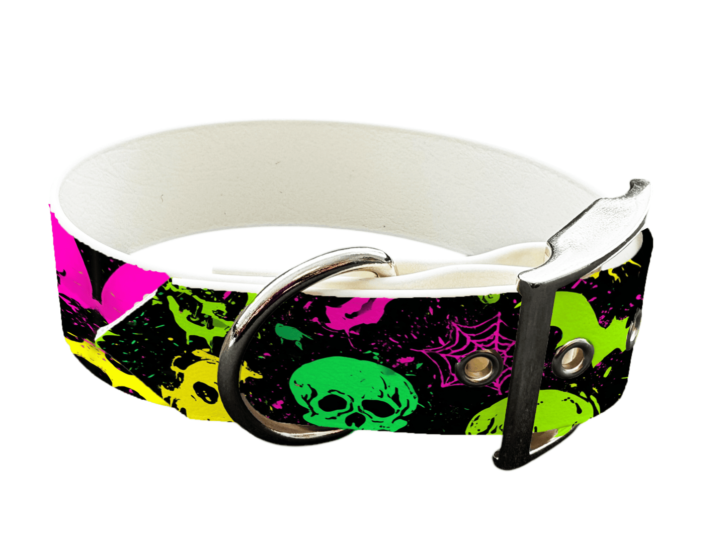 L'atelier du Fourmilier colliers 292 Collier pour chien en BioThane® imprimé – Collection Halloween– 19mm