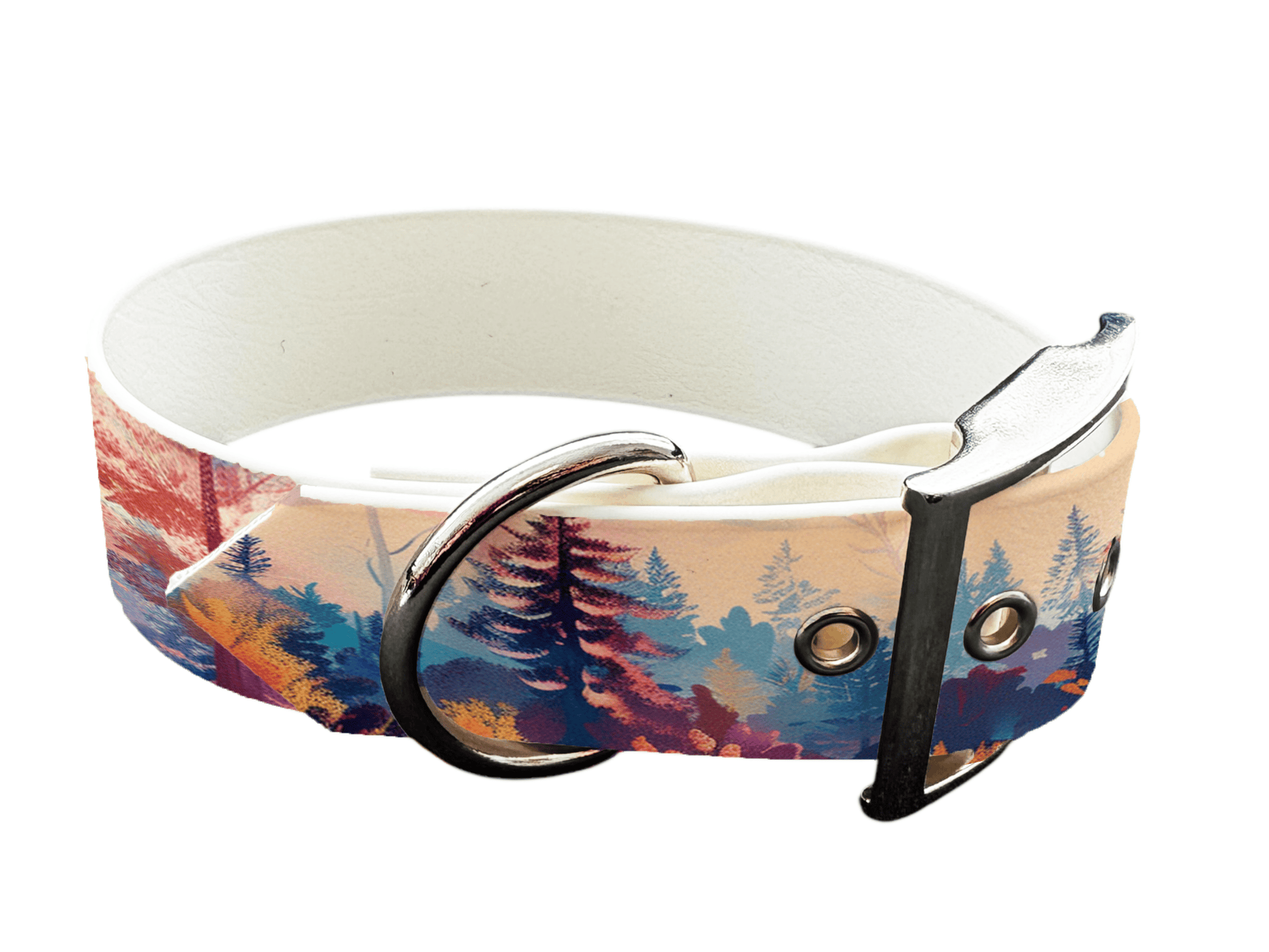 L'atelier du Fourmilier Colliers 295 Collier pour chien en BioThane® imprimé – Collection paysage– 25mm