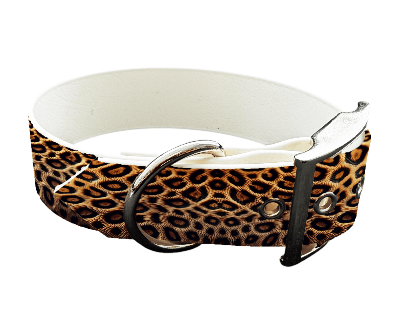 L'atelier du Fourmilier Colliers 30 Collier large pour chien en BioThane® imprimé – Collection fourrures et pelages – 38mm