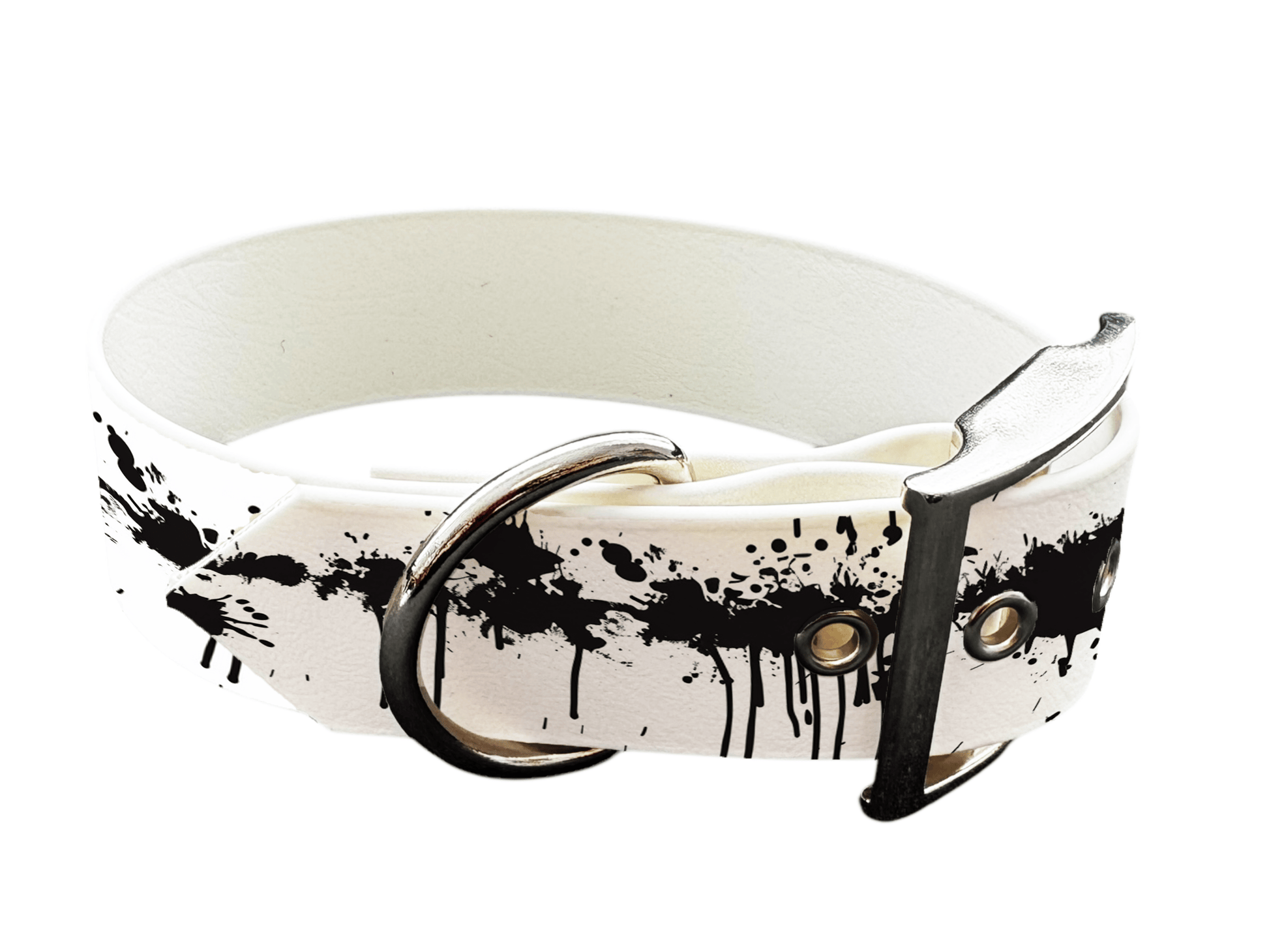 L'atelier du Fourmilier Colliers 300 Collier large pour chien en BioThane® imprimé – Collection abstrait – 38mm