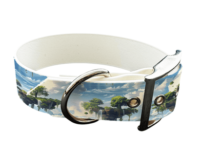 L'atelier du Fourmilier Colliers 304 Collier large pour chien en BioThane® imprimé – Collection paysage– 19mm