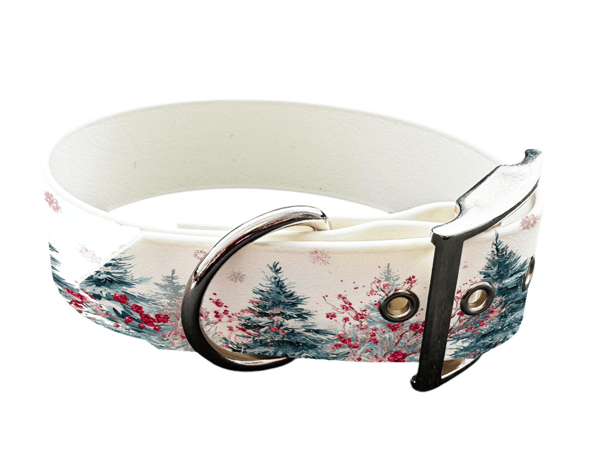 L'atelier du Fourmilier colliers 309 Collier pour chien en BioThane® imprimé – Collection Noël– 25mm