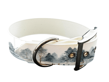 L'atelier du Fourmilier colliers 310 Collier pour chien en BioThane® imprimé – Collection Noël– 25mm