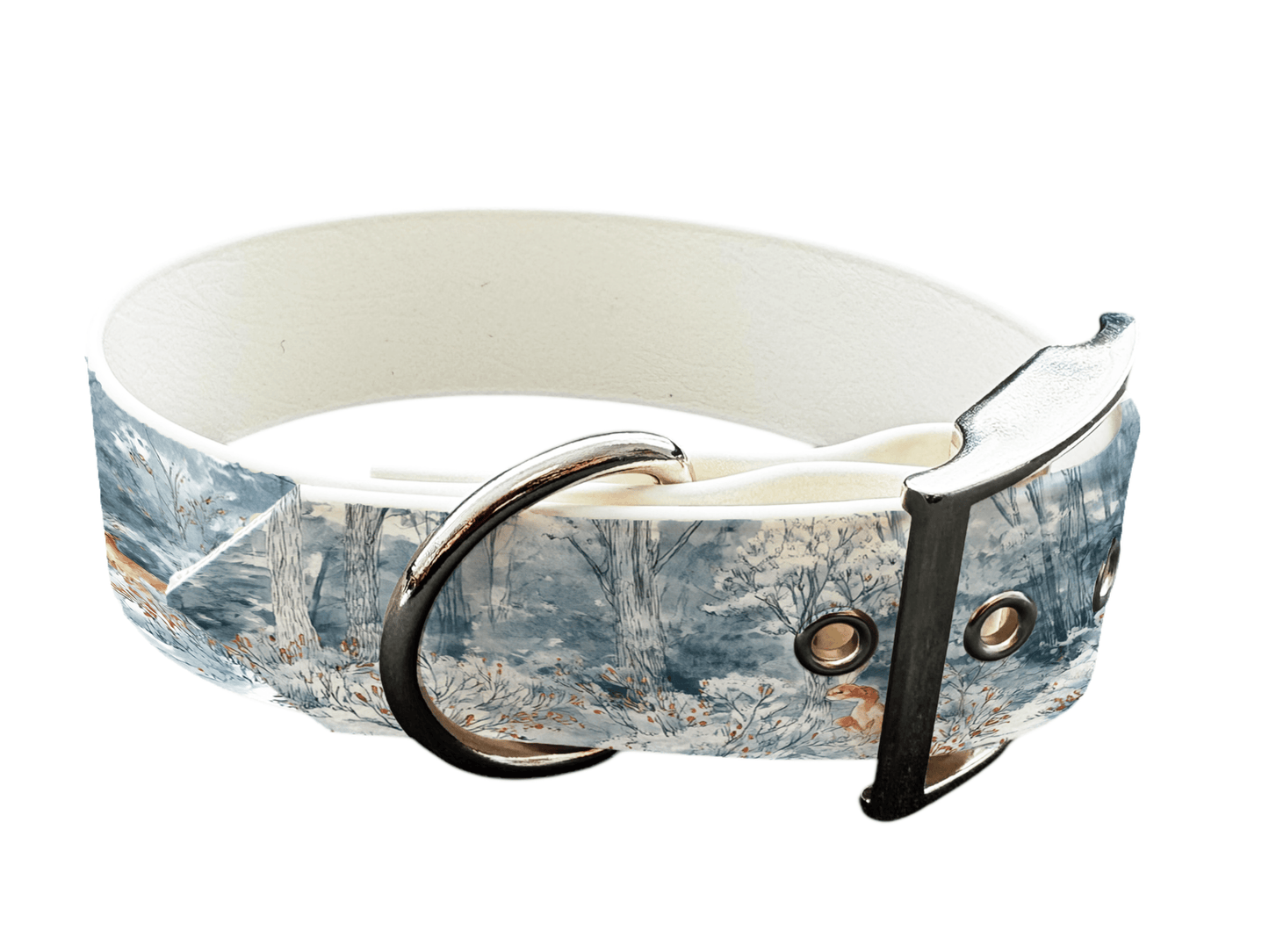 L'atelier du Fourmilier colliers 311 Collier pour chien en BioThane® imprimé – Collection Noël– 25mm