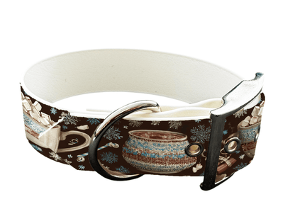 L'atelier du Fourmilier colliers 312 Collier pour chien en BioThane® imprimé – Collection Noël– 25mm