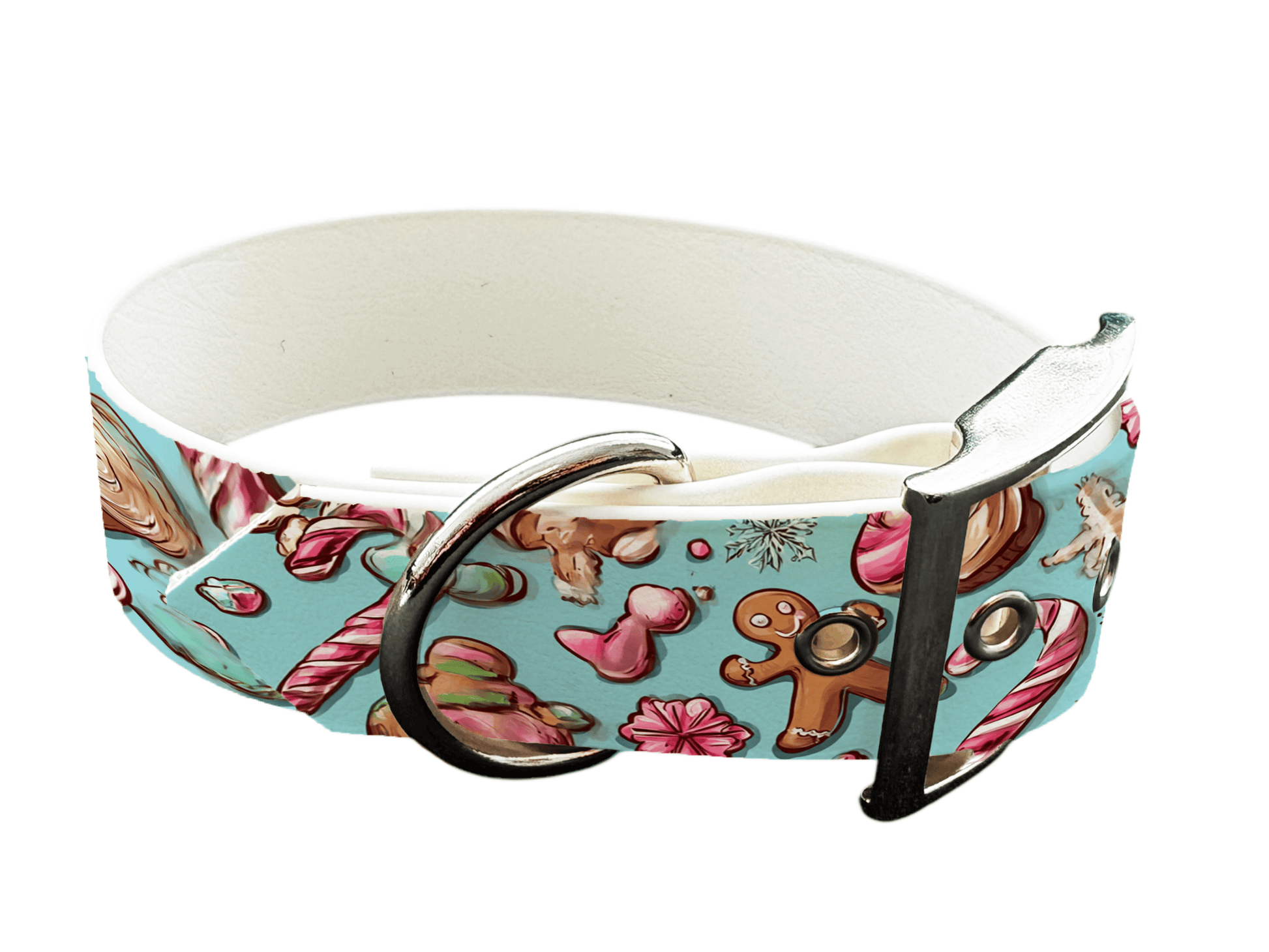 L'atelier du Fourmilier colliers 313 Collier pour chien en BioThane® imprimé – Collection Noël– 25mm
