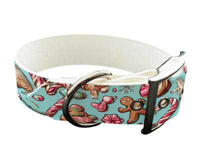 L'atelier du Fourmilier colliers 313 Collier pour chien en BioThane® imprimé – Collection Noël– 25mm