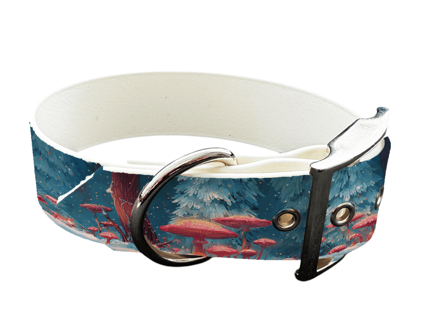 L'atelier du Fourmilier colliers 315 Collier pour chien en BioThane® imprimé – Collection Noël– 25mm