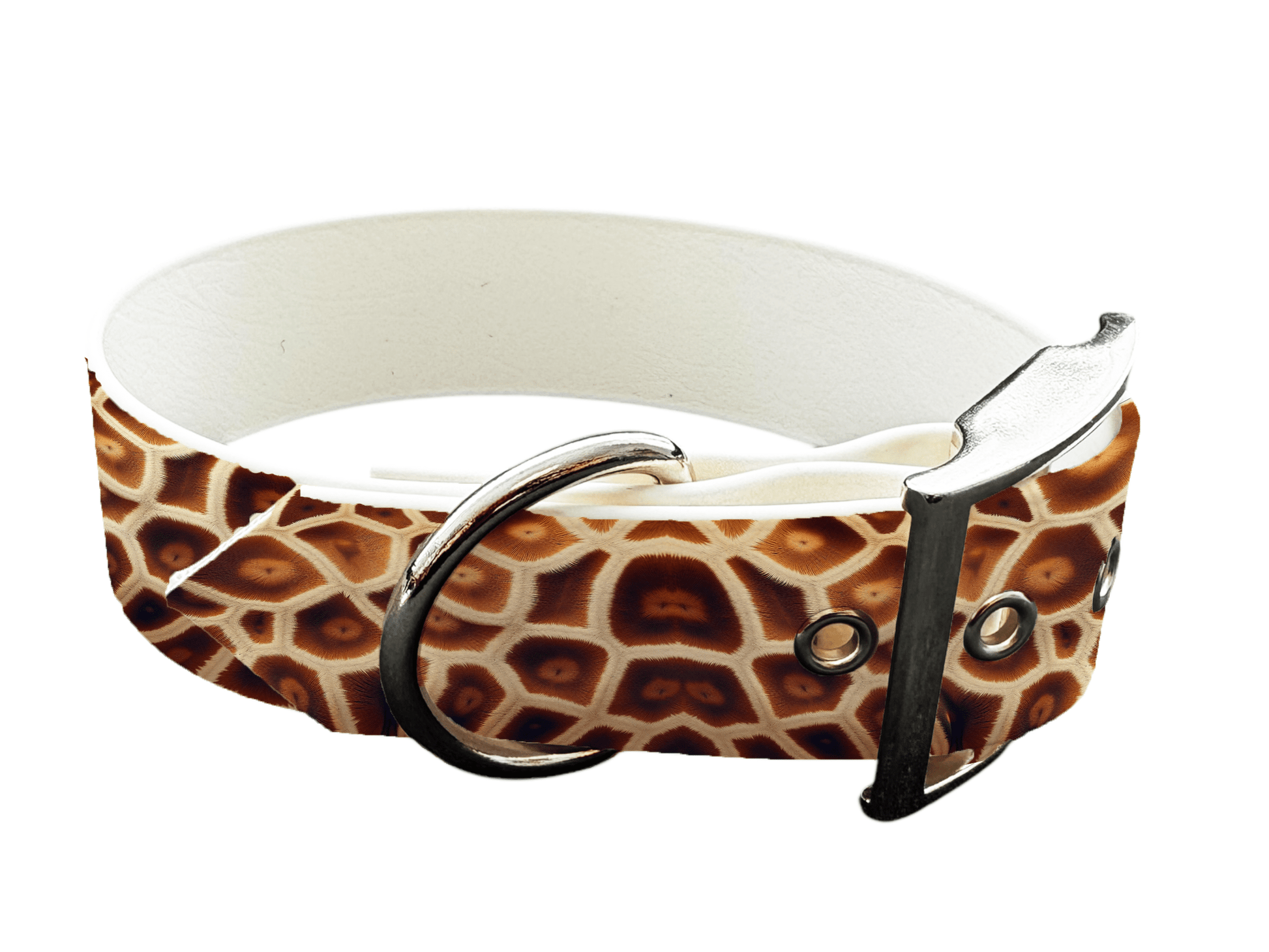 L'atelier du Fourmilier Colliers 32 Collier large pour chien en BioThane® imprimé – Collection fourrures et pelages – 38mm