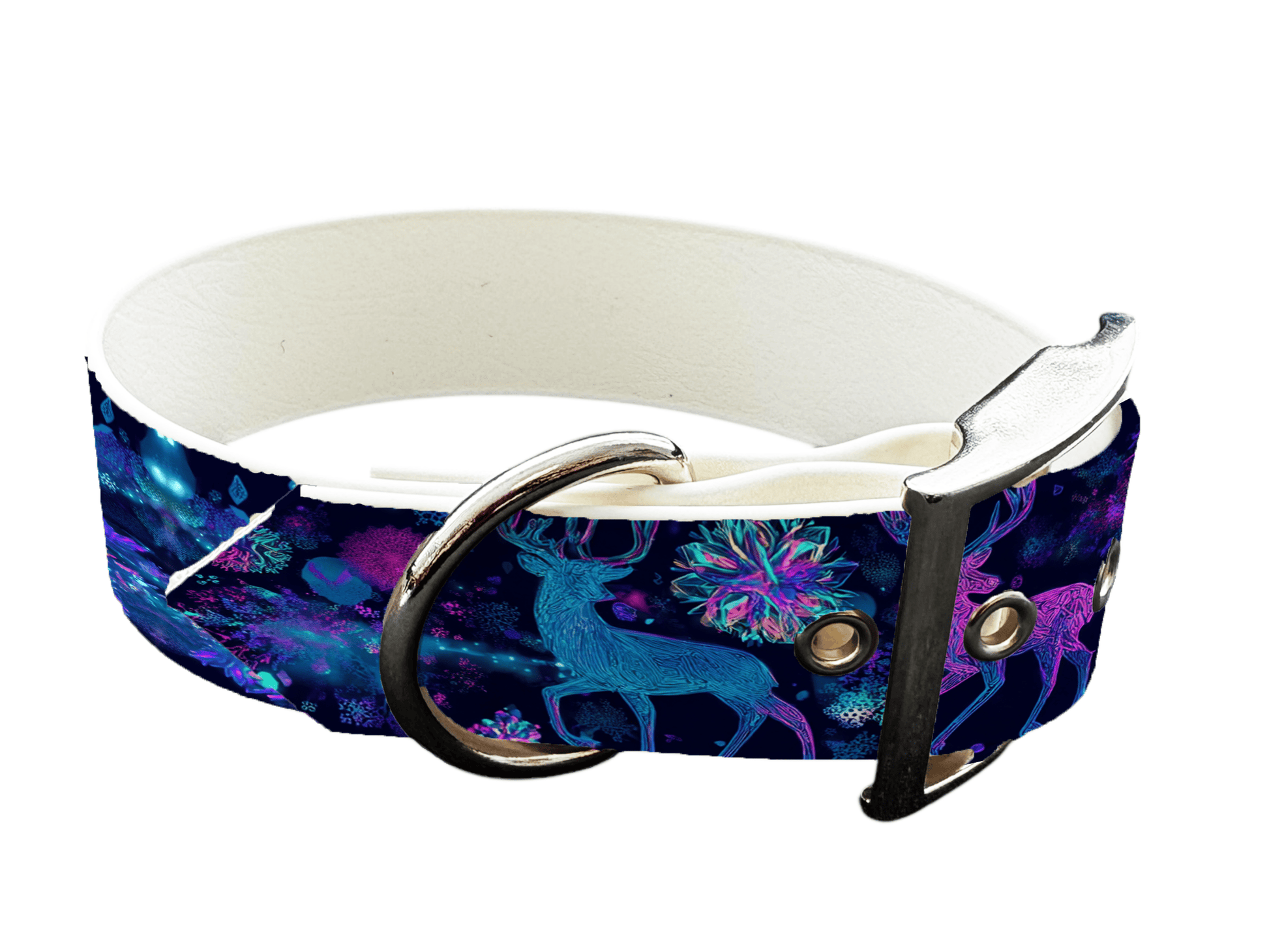 L'atelier du Fourmilier colliers 323 Collier pour chien en BioThane® imprimé – Collection Noël– 25mm