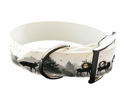 L'atelier du Fourmilier colliers 324 Collier pour chien en BioThane® imprimé – Collection Noël– 25mm