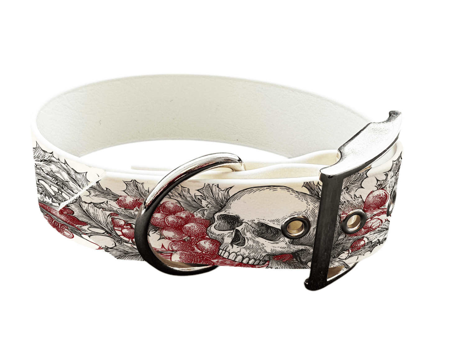 L'atelier du Fourmilier colliers 327 Collier pour chien en BioThane® imprimé – Collection Noël– 25mm