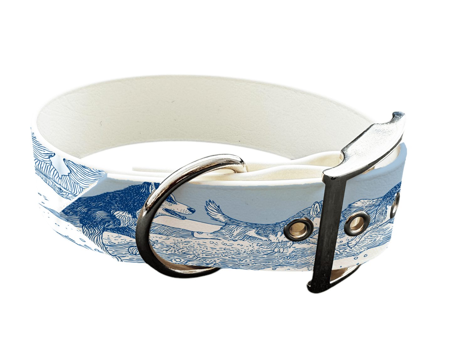 L'atelier du Fourmilier colliers 328 Collier pour chien en BioThane® imprimé – Collection Noël– 25mm