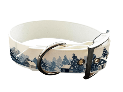 L'atelier du Fourmilier colliers 330 Collier pour chien en BioThane® imprimé – Collection Noël– 25mm