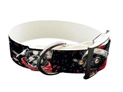L'atelier du Fourmilier colliers 333 Collier pour chien en BioThane® imprimé – Collection Noël– 25mm