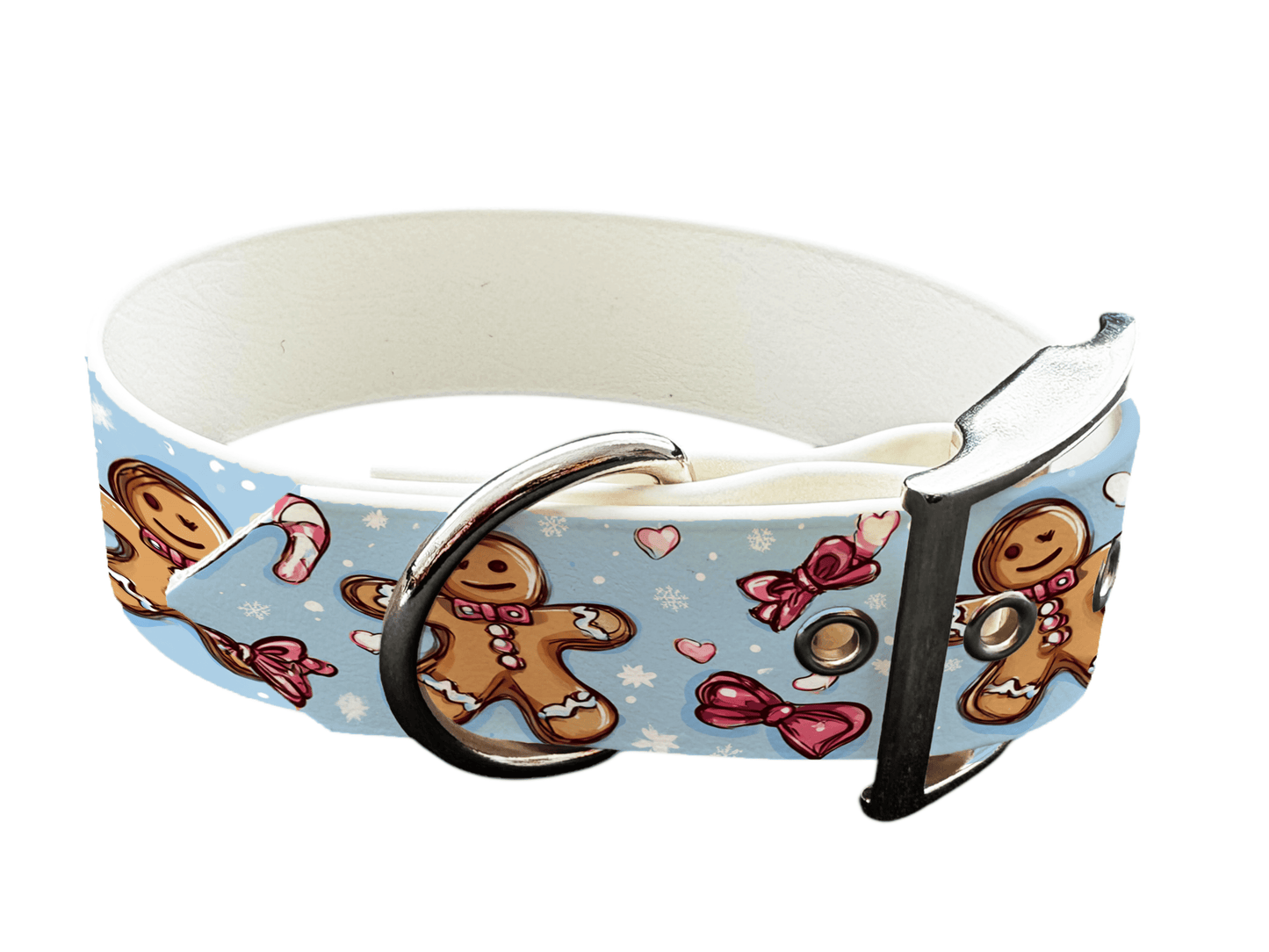 L'atelier du Fourmilier colliers 334 Collier pour chien en BioThane® imprimé – Collection Noël– 25mm