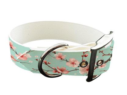 L'atelier du Fourmilier Colliers 343 Collier large pour chien en BioThane® imprimé – Collection plantes et fleurs – 38mm