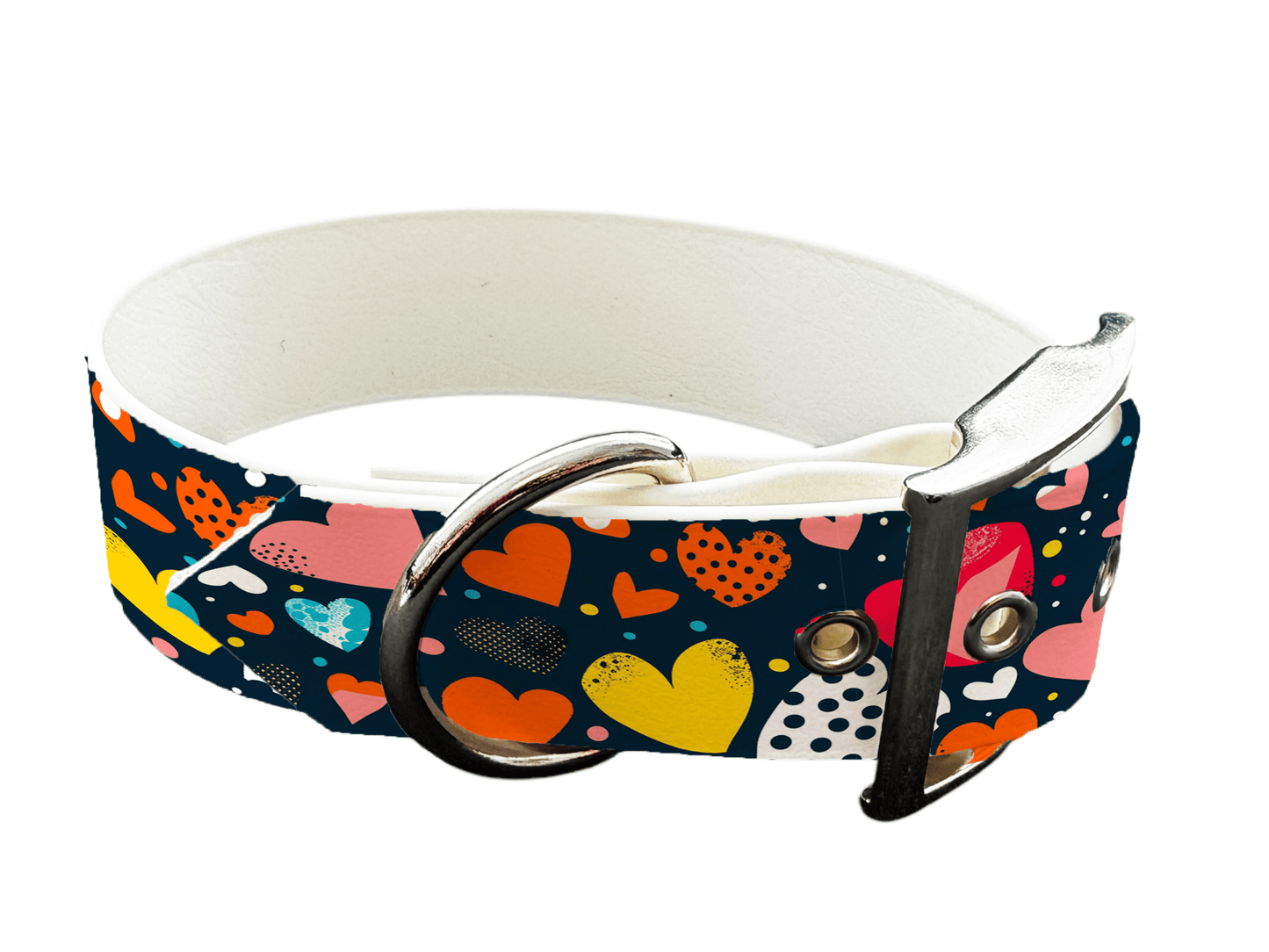 L'atelier du Fourmilier colliers 346 Collier pour chien en BioThane® imprimé – Collection Saint Valentin– 19mm