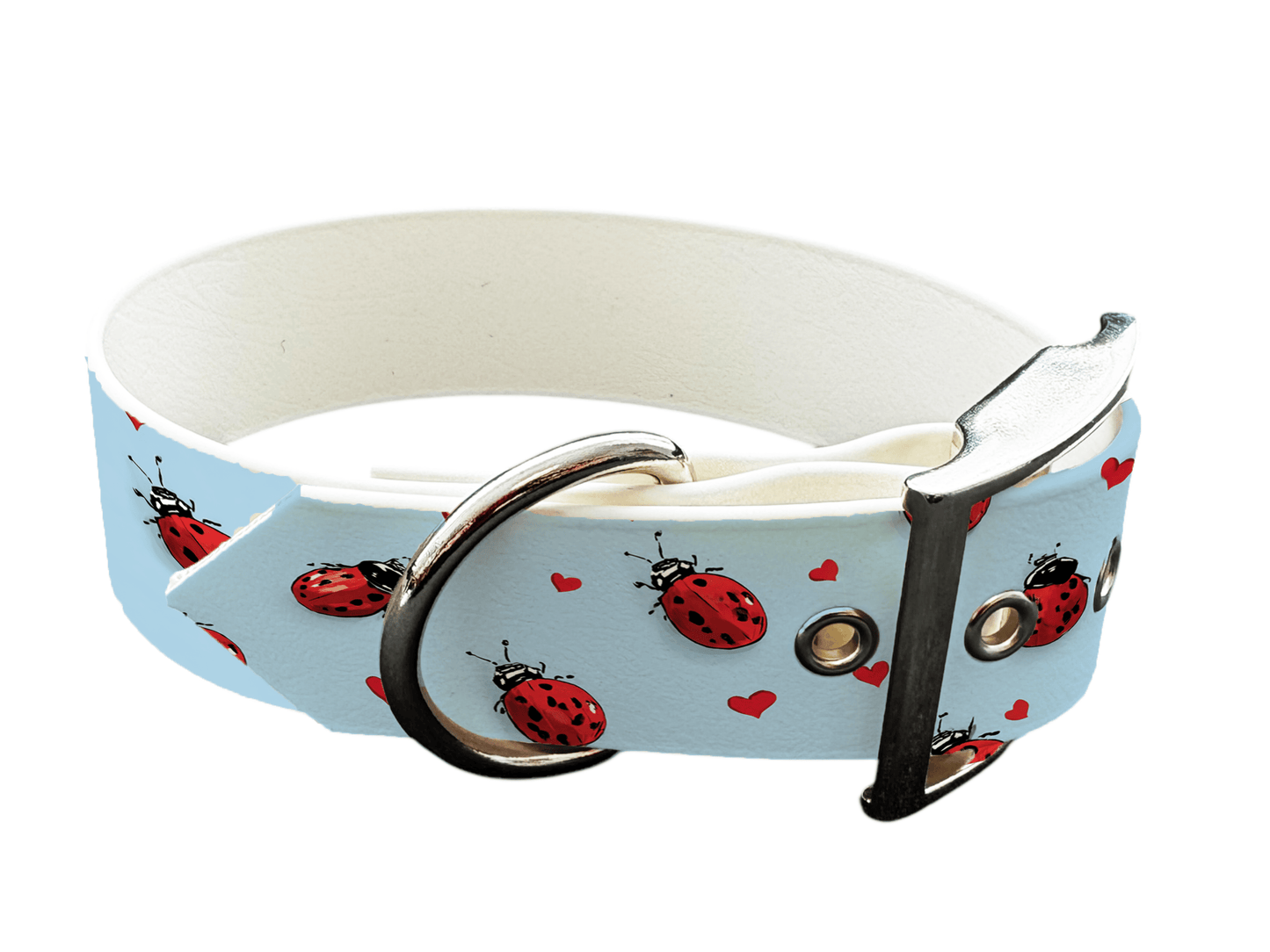 L'atelier du Fourmilier colliers 351 Collier pour chien en BioThane® imprimé – Collection Saint Valentin– 19mm