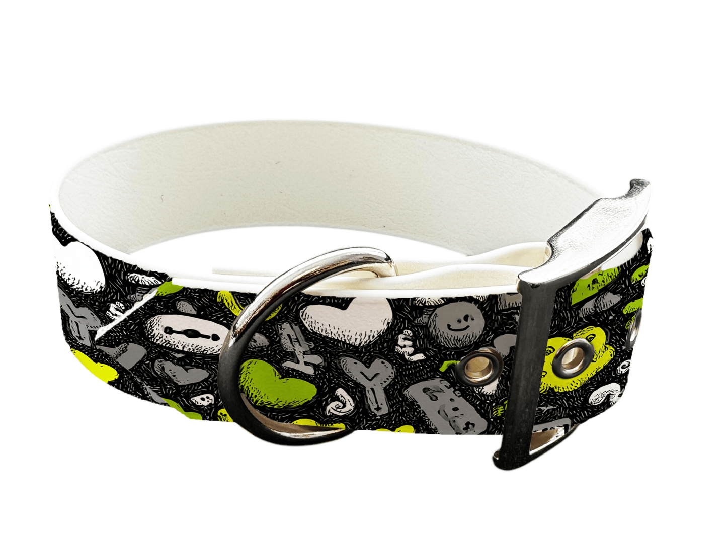 L'atelier du Fourmilier colliers 357 Collier pour chien en BioThane® imprimé – Collection Saint Valentin– 19mm