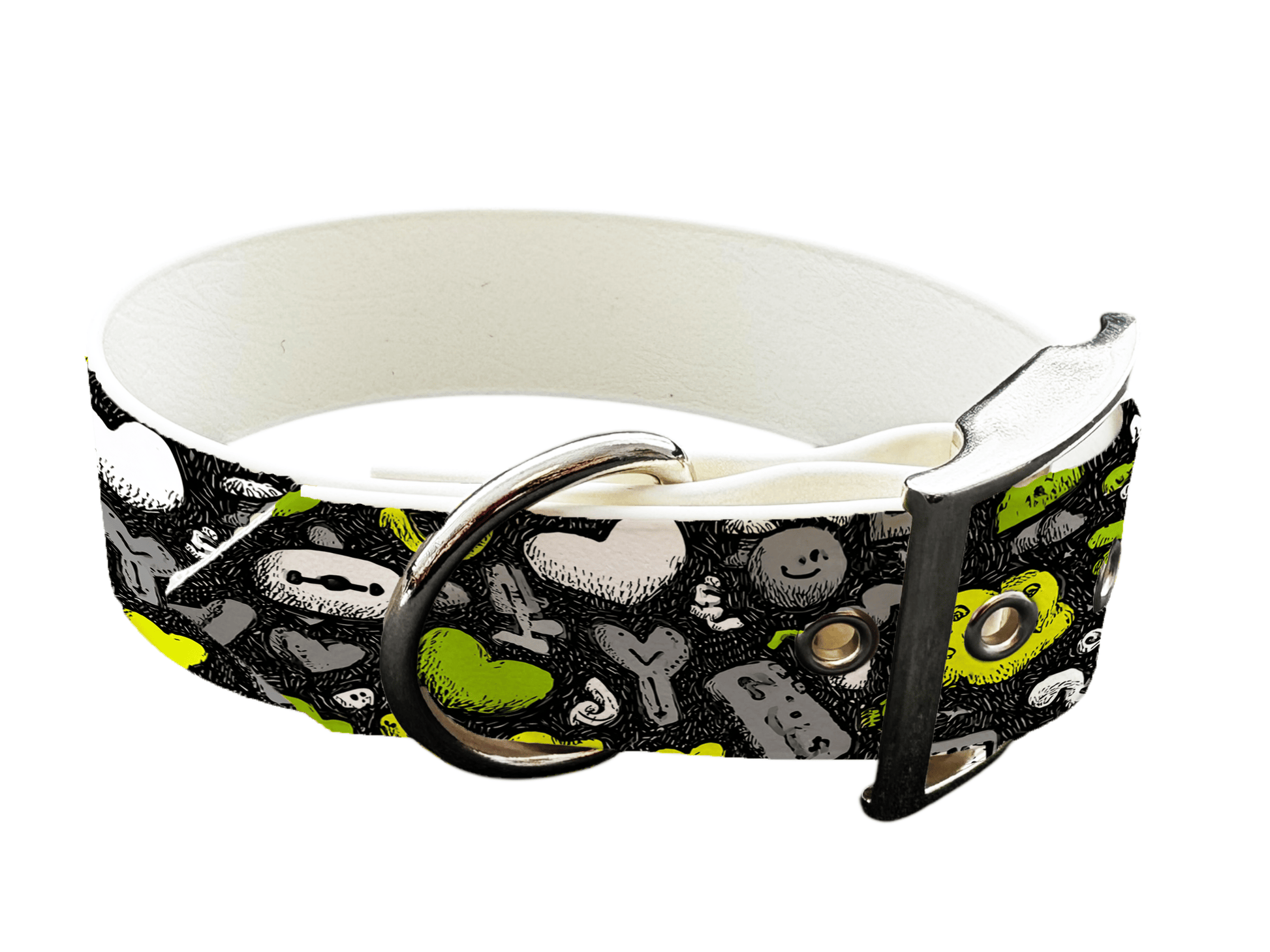 L'atelier du Fourmilier colliers 357 Collier pour chien en BioThane® imprimé – Collection Saint Valentin– 19mm