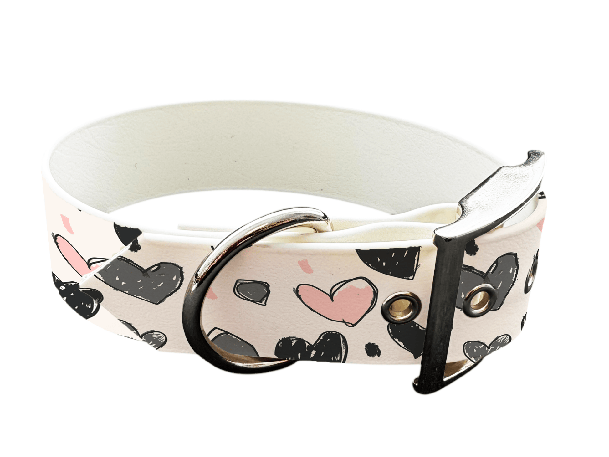 L'atelier du Fourmilier colliers 364 Collier pour chien en BioThane® imprimé – Collection Saint Valentin– 19mm