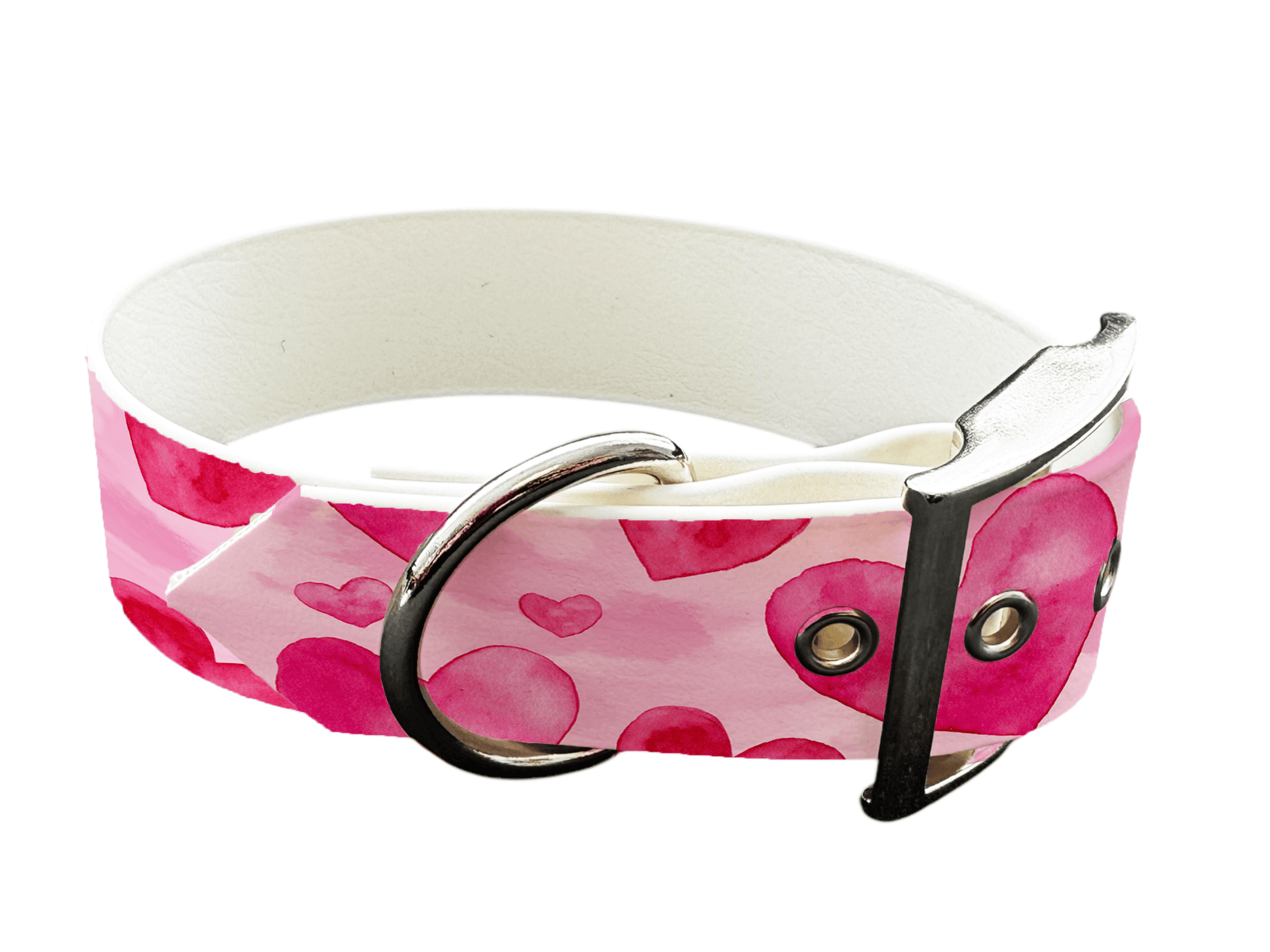 L'atelier du Fourmilier colliers 371 Collier pour chien en BioThane® imprimé – Collection Saint Valentin– 19mm