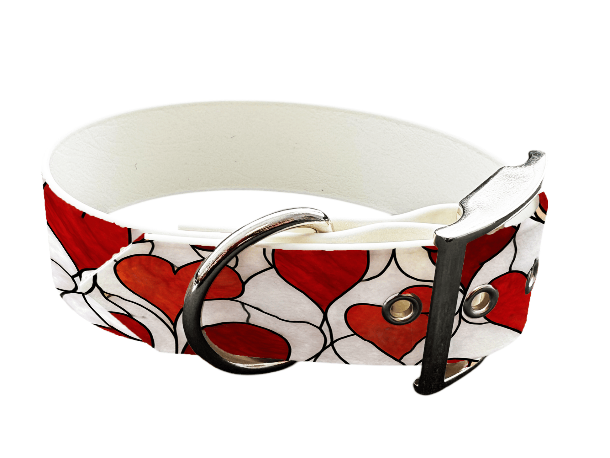 L'atelier du Fourmilier colliers 372 Collier pour chien en BioThane® imprimé – Collection Saint Valentin– 19mm