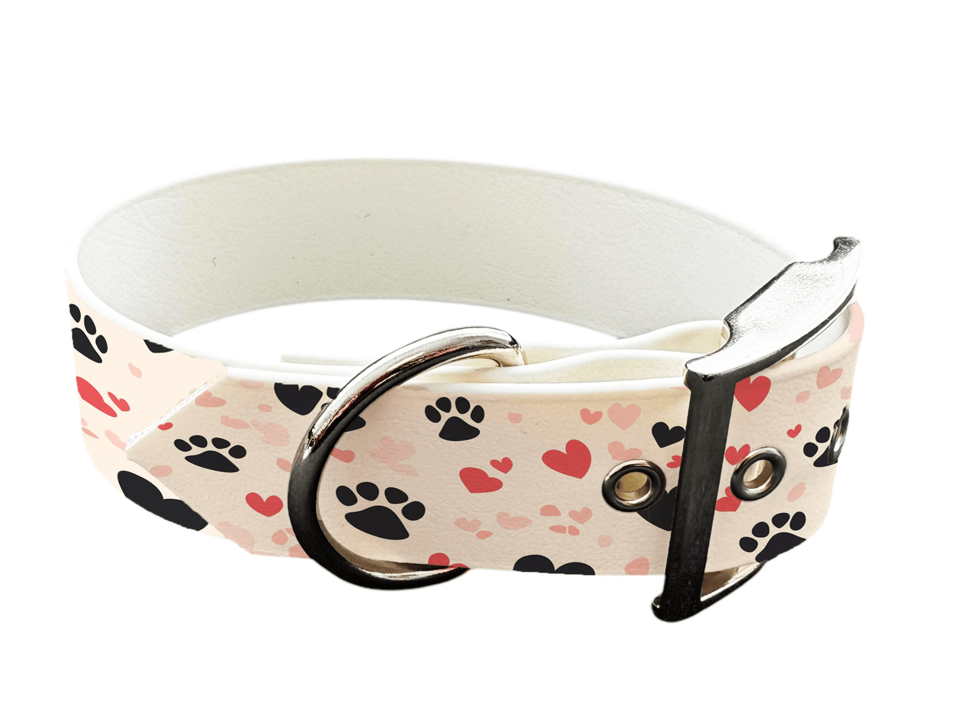 L'atelier du Fourmilier colliers 378 Collier pour chien en BioThane® imprimé – Collection Saint Valentin– 19mm