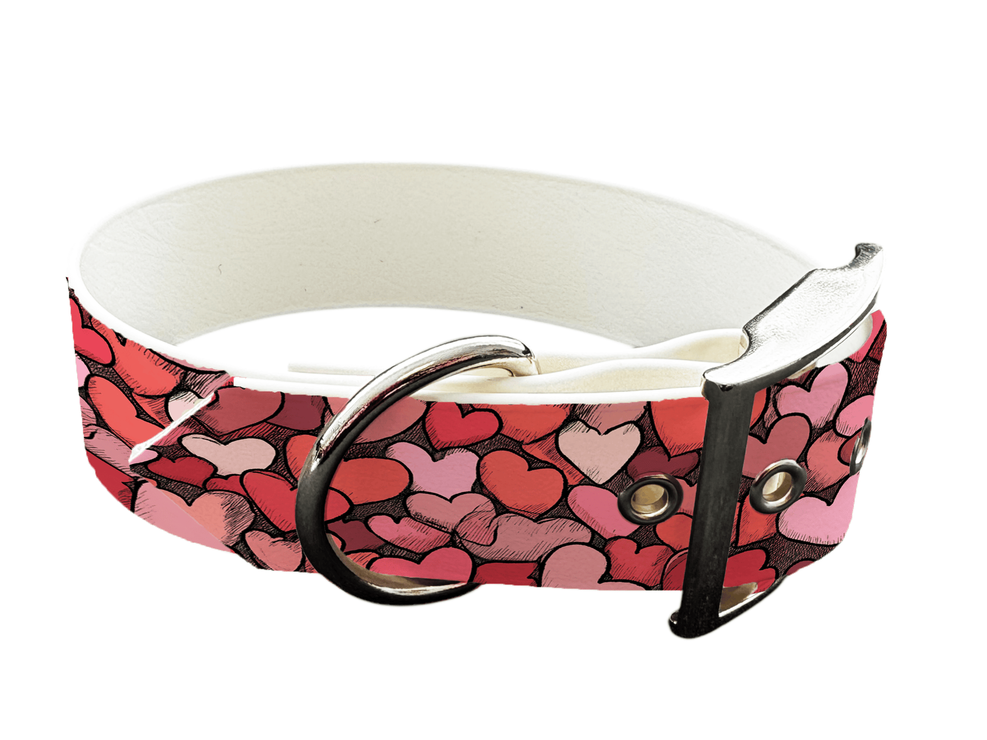 L'atelier du Fourmilier colliers 379 Collier pour chien en BioThane® imprimé – Collection Saint Valentin– 19mm