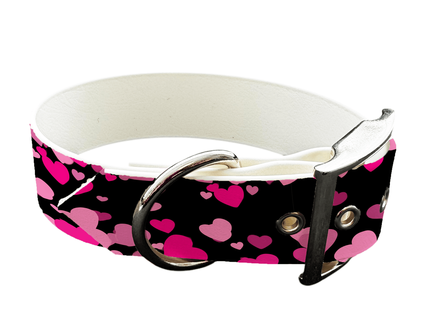 L'atelier du Fourmilier colliers 380 Collier pour chien en BioThane® imprimé – Collection Saint Valentin– 19mm