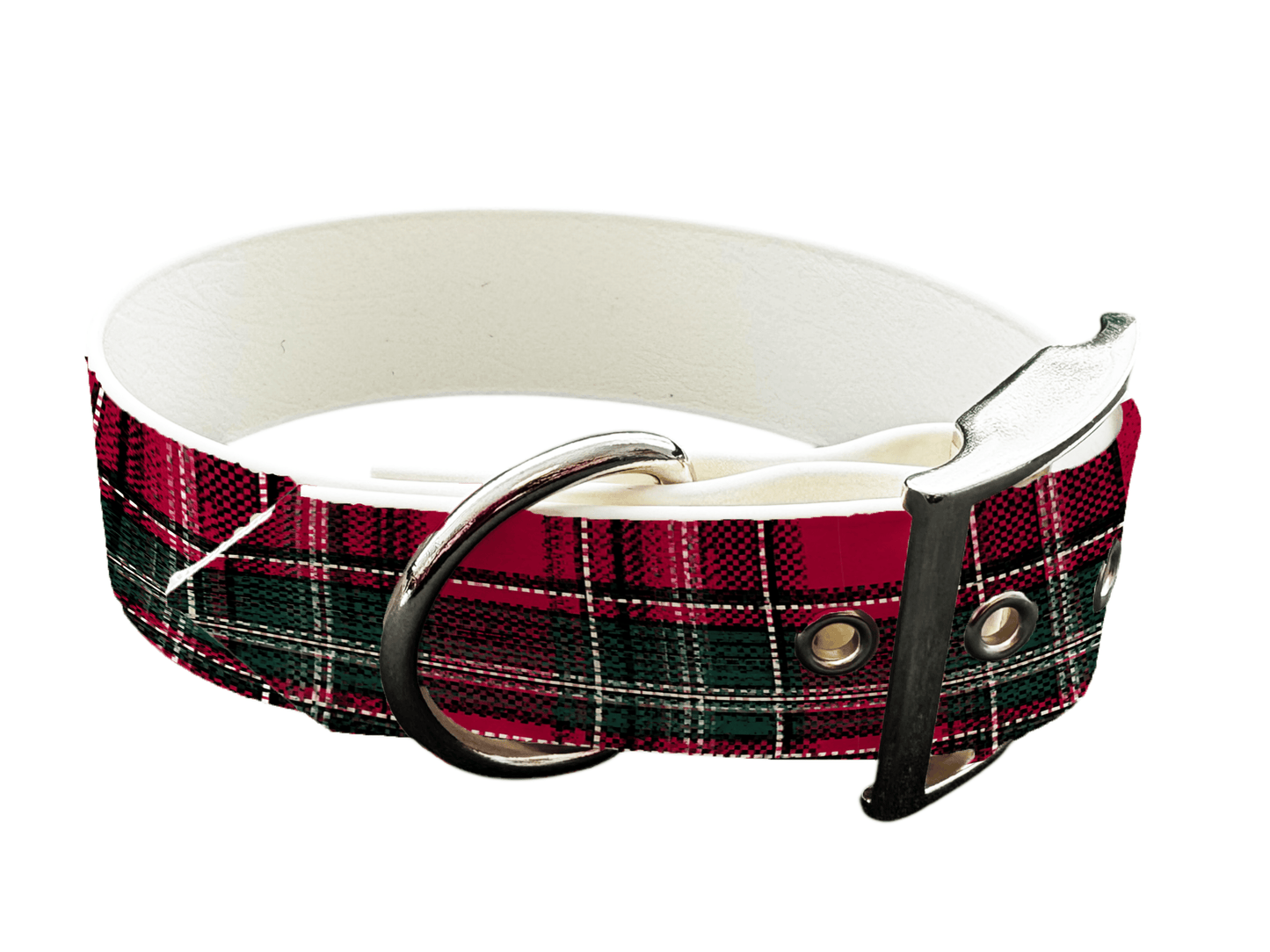 L'atelier du Fourmilier Colliers 387 Collier large pour chien en BioThane® imprimé – Collection tartan – 38mm