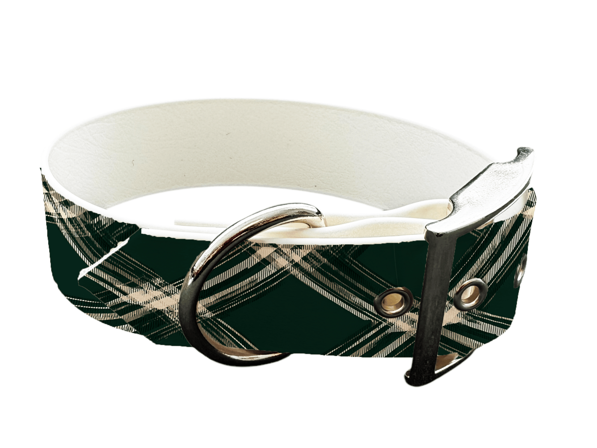 L'atelier du Fourmilier Colliers 391 Collier large pour chien en BioThane® imprimé – Collection tartan – 38mm