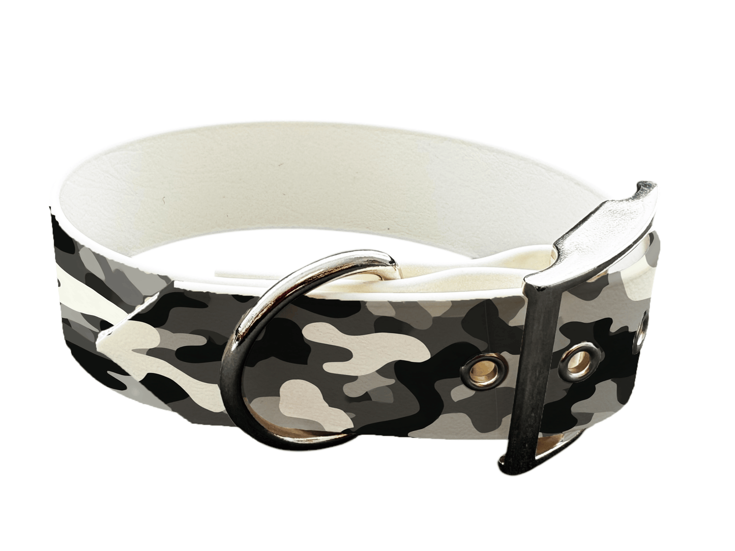 L'atelier du Fourmilier Colliers 395 Collier  large pour chien en BioThane® imprimé – Collection camouflage– 38mm