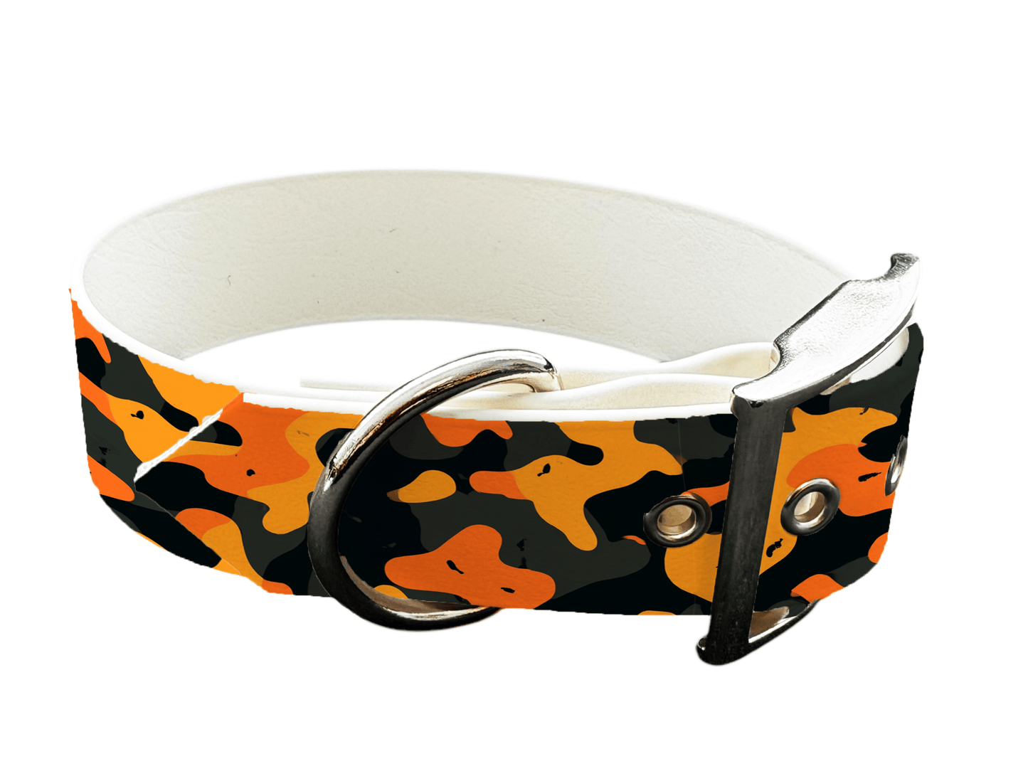 L'atelier du Fourmilier Colliers 399 Collier  large pour chien en BioThane® imprimé – Collection camouflage– 38mm