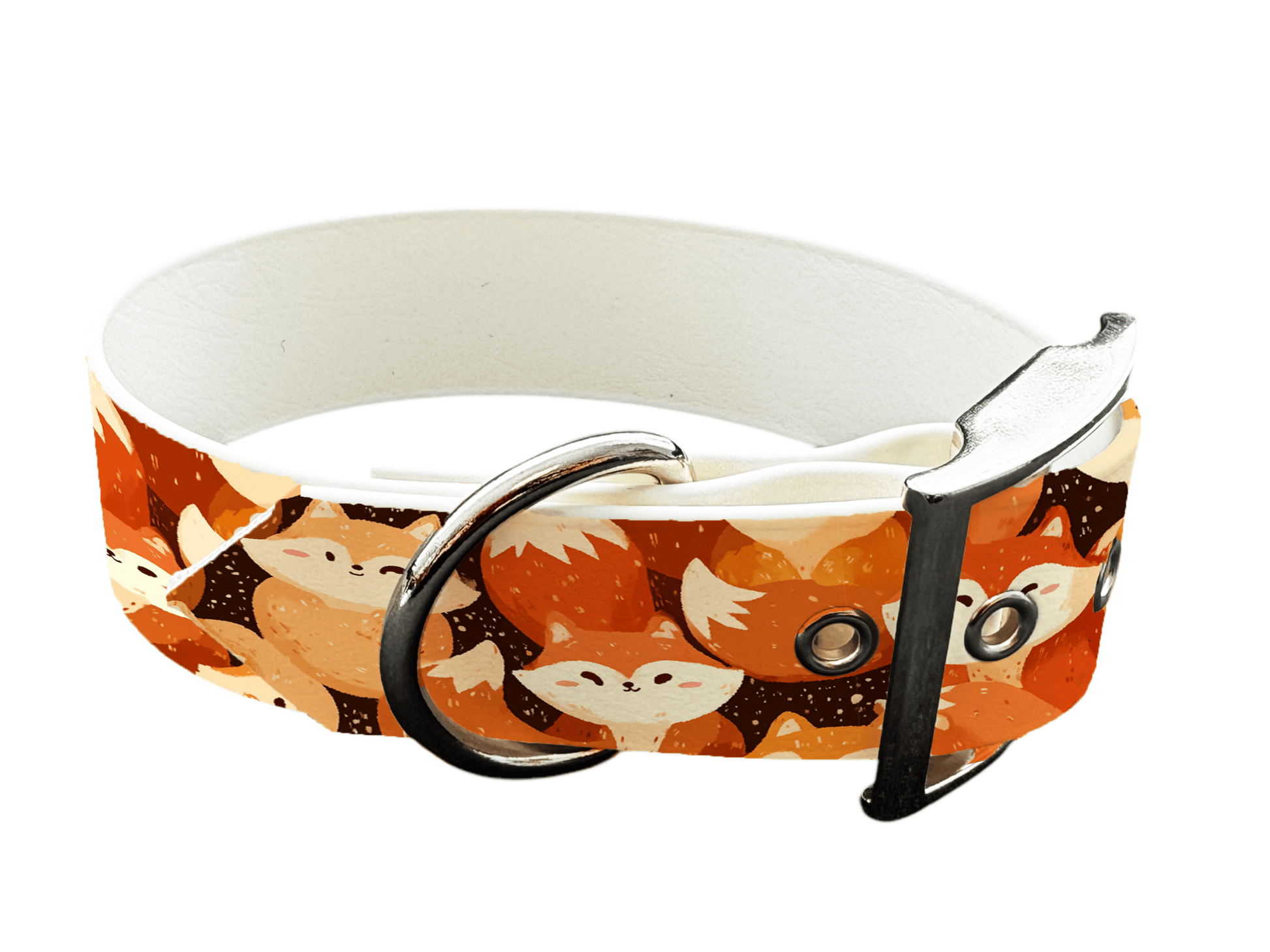 L'atelier du Fourmilier Colliers 402 Collier large pour chien en BioThane® imprimé – Collection animaux pop/kawaii – 38mm