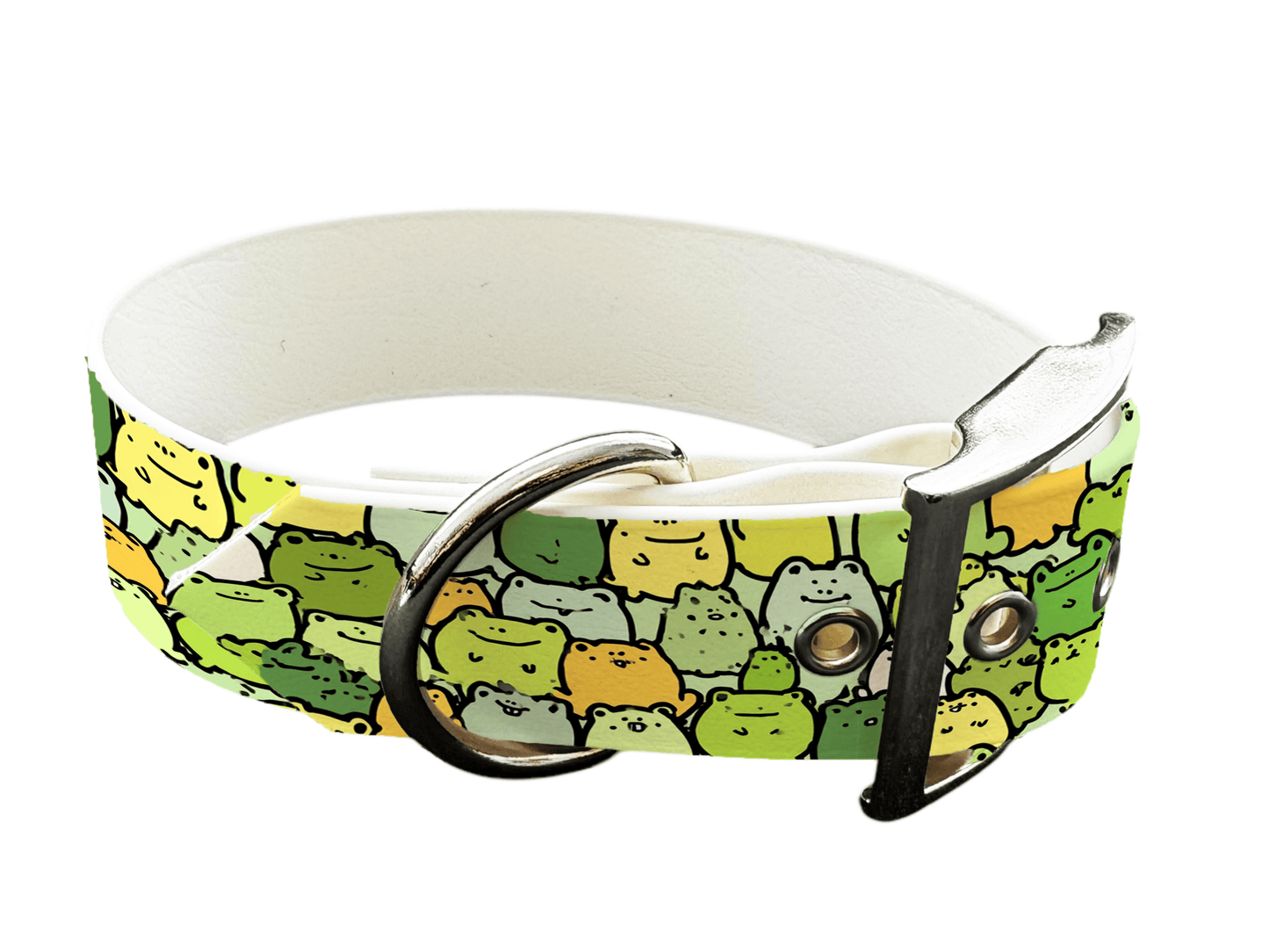 L'atelier du Fourmilier Colliers 403 Collier large pour chien en BioThane® imprimé – Collection animaux pop/kawaii – 38mm