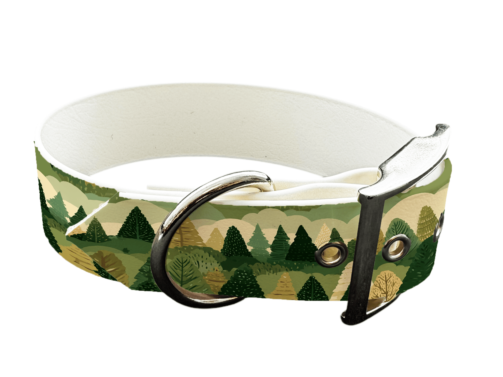 L'atelier du Fourmilier Colliers 410 Collier large pour chien en BioThane® imprimé – Collection paysage– 38mm