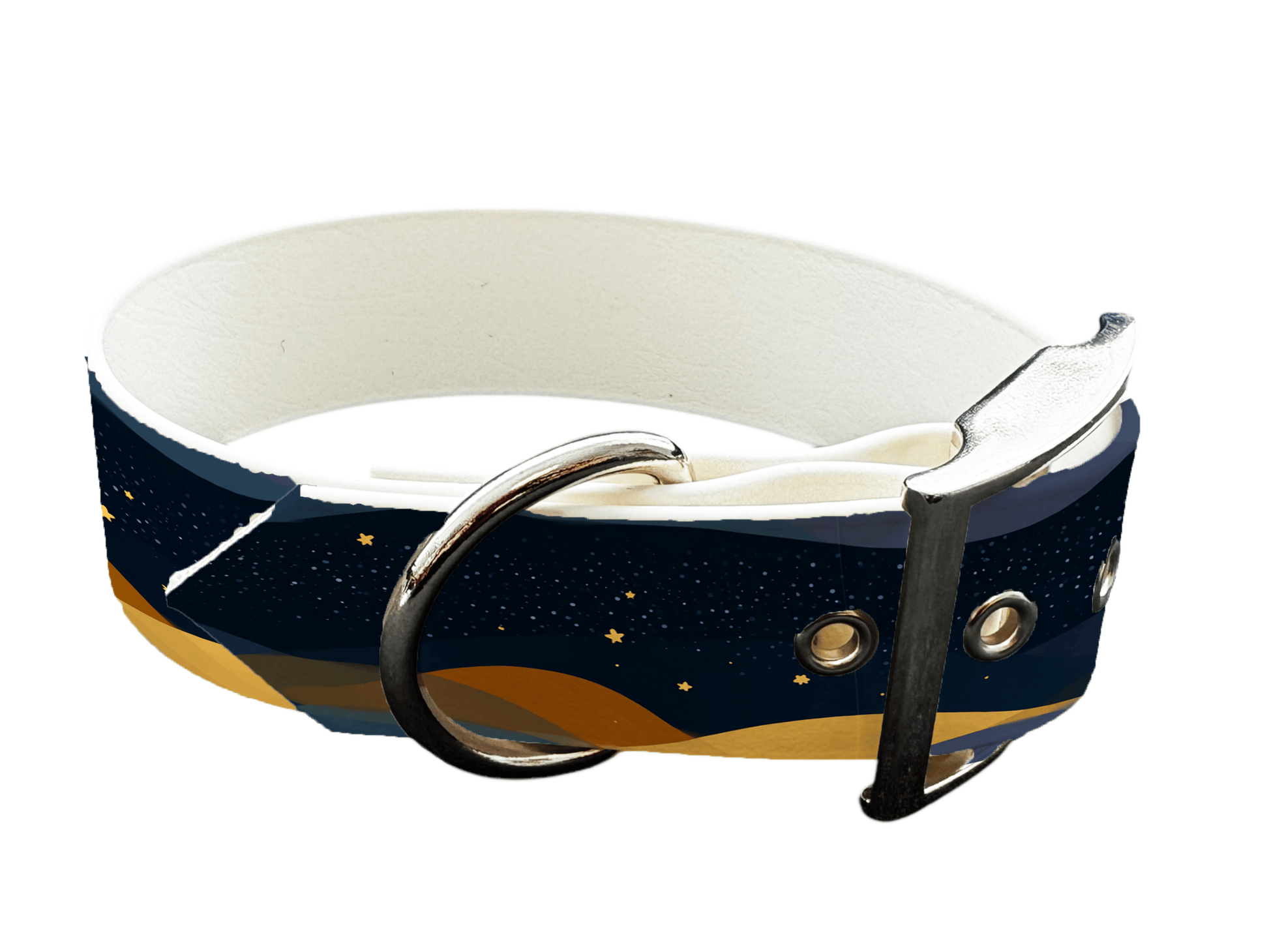 L'atelier du Fourmilier Colliers 415 Collier large pour chien en BioThane® imprimé – Collection paysage– 38mm