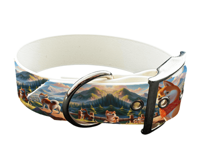 L'atelier du Fourmilier Colliers 42 Collier large pour chien en BioThane® imprimé – Collection chiens– 38mm