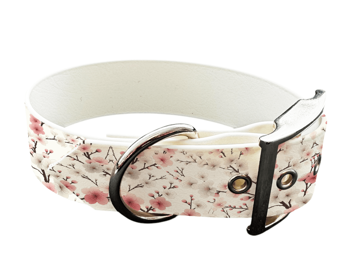 L'atelier du Fourmilier Colliers 48 Collier large pour chien en BioThane® imprimé – Collection plantes et fleurs – 38mm