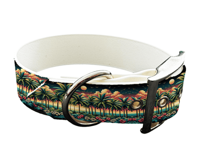 L'atelier du Fourmilier Colliers 52 Collier large pour chien en BioThane® imprimé – Collection paysage– 38mm