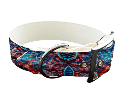 L'atelier du Fourmilier Colliers 55 Collier large pour chien en BioThane® imprimé – Collection abstrait – 38mm