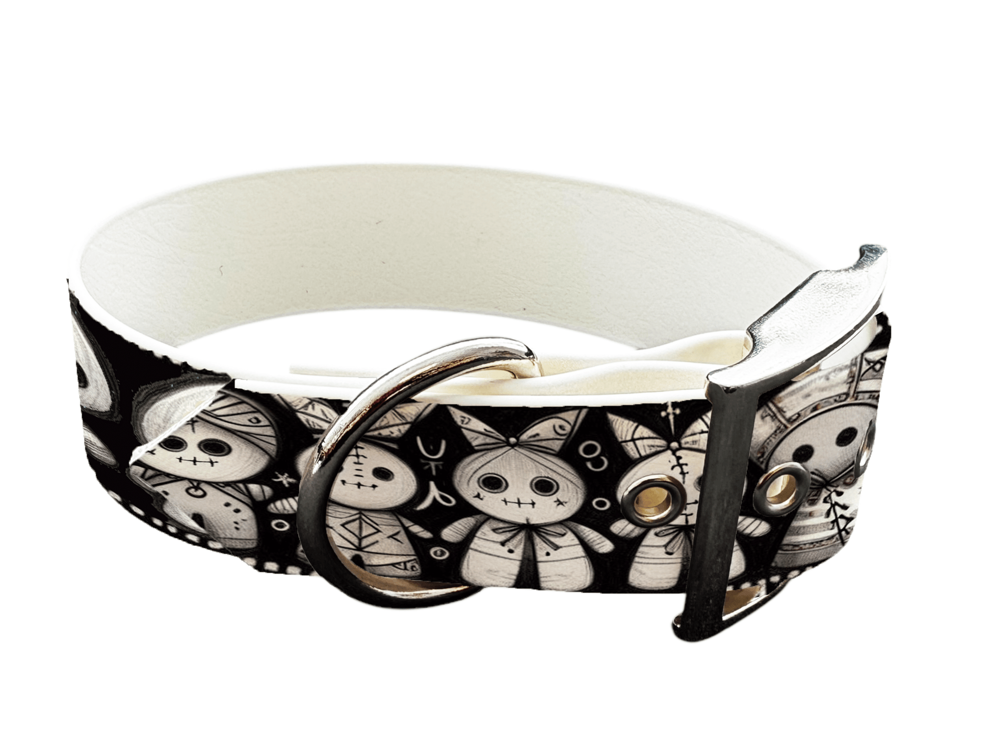 L'atelier du Fourmilier colliers 56 Collier large pour chien en BioThane® imprimé – Collection Halloween– 38mm